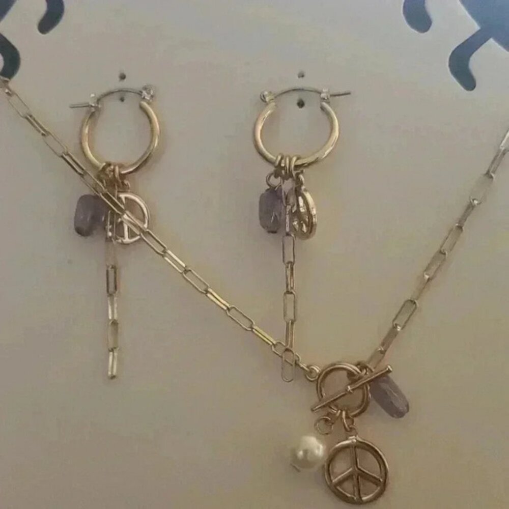 Earrings and necklace set